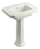 IMAGE OF Kohler K-2322-1-NY Kathryn Pedestal Lavatory with Single-Hole Faucet Drilling, Dune
