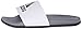 adidas Men's Adilette Comfort Slides Sandals, White/Iron Metallic/Vista Grey, 9