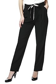Contrast Tie Slim Leg Trousers