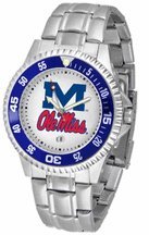 Mississippi (Ole Miss) Rebels Competitor Watch with a Metal Band