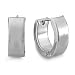 Stainless Steel Hip Hop Iced Mens Ladies Unisex Huggie Hoop Earrings (13MM Length x 4MM Width)