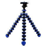 Case Star ® Blue and Black Medium Octopus Style Portable and adjustable Tripod Stand for Sony Canon Nikon Pentax Olympus Panasonic and other Cameras + Case Star Cellphone Bag