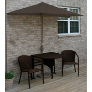 Terrace Mates Adena All-Weather Wicker in Java 7.5 Ft. Chocolate Olefin Set (Chocolate Java) (See Description) product image