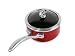 Chantal Copper Fusion 2 Quart Sauce Pan with Lid, Chili Red