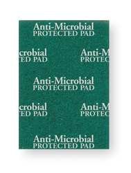 Tough Guy 2NTJ3 Antimicrobial Scouring Pad, Green, PK 20