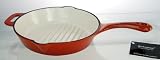BUCKINGHAM CAST IRON 26 cm ROUND GRILL PAN RED