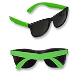 Retro 90s Days of Thunder Neon Green & Black Sunglasses