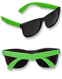 Retro 90s Days of Thunder Neon Green & Black Sunglasses by BlockBusterCostumes