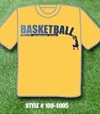 Basketball Bend The Rim Adult T-Shirt - Gold