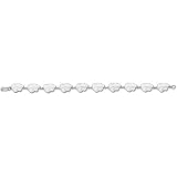 Kansas State University Powercat 3/8 7 3/8 Bracelet (Silver)