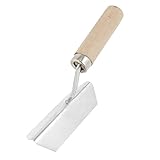 uxcell ガーデニングツール　ハンドル　掘りツール　ベージュ木材　シルバートーン　メタル