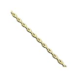 10K Yellow Gold Satin Polished Wishbone Link Bracelet - 8''