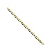 10K Yellow Gold Satin Polished Wishbone Link Bracelet - 8''