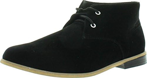 Flying Deer Mens Alverto-1 Casual Chukka Boots,Black,7.5