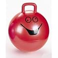 RED Goofy Smiley Face Hopper Hopping Ball Kids Toy