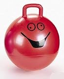 RED Goofy Smiley Face Hopper Hopping Ball Kids Toy