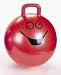 RED Goofy Smiley Face Hopper Hopping Ball Kids Toy