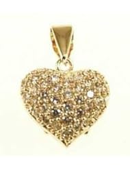 Kala-isjewels - Ladies 18ct Gold Plated CZ "" Heart ""Pendant ( 0,79"" )