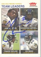 Jamal Lewis, Baltimore Ravens, 2003 Fleer Tradition Autographed Card