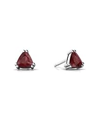 Genuine Ruby 14kt White Gold Stud Earrings