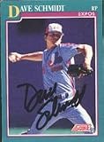 Dave Schmidt, Montreal Expos, 1991 Score Autographed Card