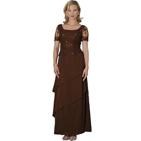 Chiffon Formal Evening Dress - Mother of Bride & Groom Dress. Mothers Dress Gown. Womens Long Evening Gown by Sean Collection (7280)