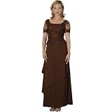 Chiffon Formal Evening Dress - Mother of Bride & Groom Dress. Mothers Dress Gown. Womens Long Evening Gown by Sean Collection (7280)