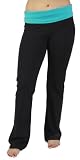 Alki'i Luxurious Cotton Lycra Fold over Yoga Pants