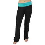 Alki'i Luxurious Cotton Lycra Fold over Yoga Pants