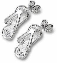5/8" Chevy Corvette C-5 Flip Flop Post Earrings - Sterling Silver Jewelry