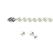 Divinity 5.5-6mm White Cultured Pearl AS2R2 Strand 14k White Gold Clasp Necklace 18" & Earrings Set - Dahlia Classic Collection