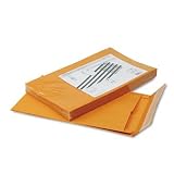 Quality Park 93338 Quality Park Redi-Strip 2 Expansion Envelopes, 10x15, 40lb, Brown Kraft,25/Pk