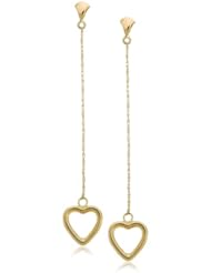 Klassics 10k Yellow Gold Heart Dangle Earrings