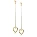 10k Yellow Gold Heart Dangle Earrings