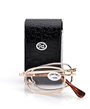 Quick Draw Folding Reading Glasses with Snakeskin Holster