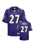 Ray Rice Jersey: Reebok Purple Replica #27 Baltimore Ravens Jersey - XX-Large
