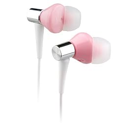 NoiseHush NX50 3.5mm Stereo Headset w/ Enhanced Bass - iPhone, BlackBerry, HTC, LG, Motorola, Nokia, Palm, and Samsung - Pink