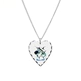 Necklace Heart Charm Sailfish Swordfish and Marlin Fishing