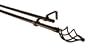 Wire Twist Double Curtain Rod in Black