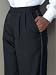 Womens Tuxedo Trouser - Polyester, Double Pleated, Straight Waist