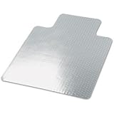 Cleated Chair Mat for Low and Medium Pile Carpet, 45w x 53l, Clear