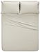 Amazon Brand – Pinzon Signature Cotton Heavyweight Velvet Flannel Sheet Set - California King, Cream