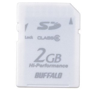 BUFFALO SDカード 高速モデル 2GB ホワイト RSDC-G2GC6/WH