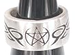 Pentagram Star Print Pattern Symbol Pewter Ring