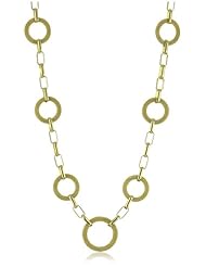 1AR by UnoAerre 18k Gold Plated Textured Woven Link Necklace