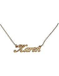 Name Necklaces Karen - Personalized Necklace Gold Plated 18K, Belcher Chain, 2mm Thick