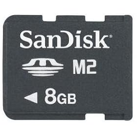 Sandisk Memory Stick Micro M2 card 8gb in retail packaging