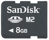 Sandisk Memory Stick Micro M2 card 8gb in retail packaging
