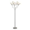 Torchiere with 5 Gooseneck Arms - Steel