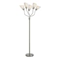 Torchiere with 5 Gooseneck Arms - Steel